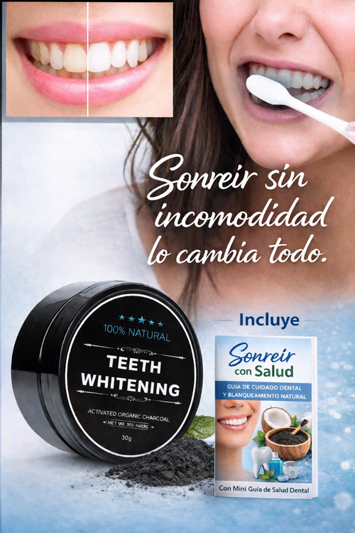 Blanqueador Dental Natural Carbón Coco